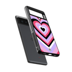 y2k pink hearts bubblegum edition back phone cover | glass case for google pixel 6