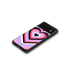 y2k pink hearts bubblegum edition back phone cover | glass case for google pixel 6