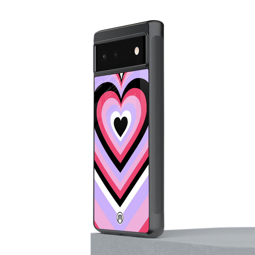 y2k pink hearts bubblegum edition back phone cover | glass case for google pixel 6