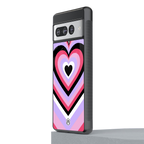 y2k pink hearts bubblegum edition back phone cover | glass case for google pixel 7 pro