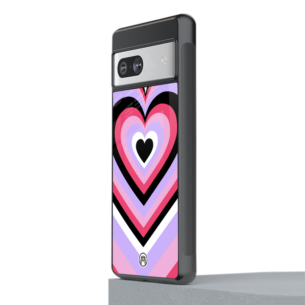 y2k pink hearts bubblegum edition back phone cover | glass case for Google Pixel 7