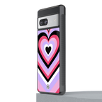 y2k pink hearts bubblegum edition back phone cover | glass case for Google Pixel 7
