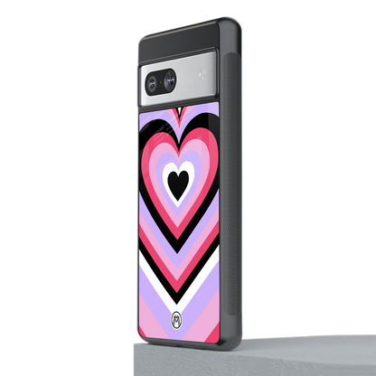 y2k pink hearts bubblegum edition back phone cover | glass case for Google Pixel 7