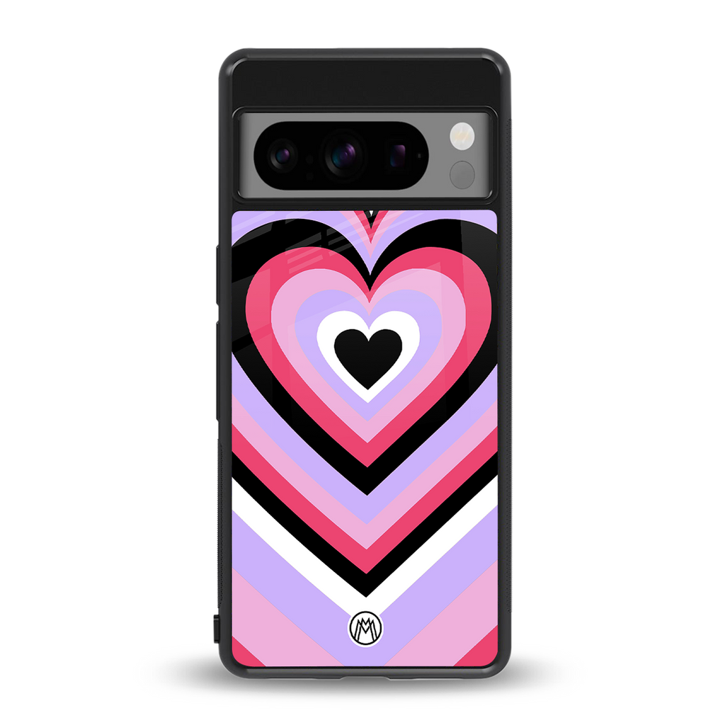 y2k pink hearts bubblegum edition back phone cover | glass case for google pixel 8 pro