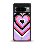 y2k pink hearts bubblegum edition back phone cover | glass case for google pixel 8 pro