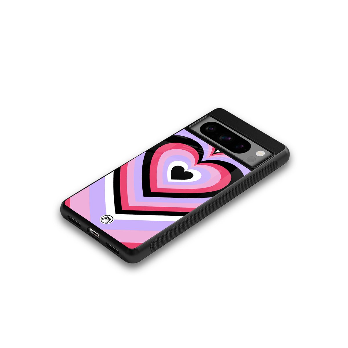 y2k pink hearts bubblegum edition back phone cover | glass case for google pixel 8 pro