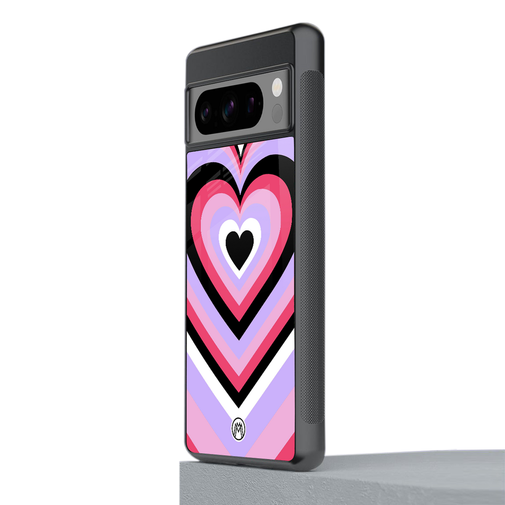 y2k pink hearts bubblegum edition back phone cover | glass case for google pixel 8 pro