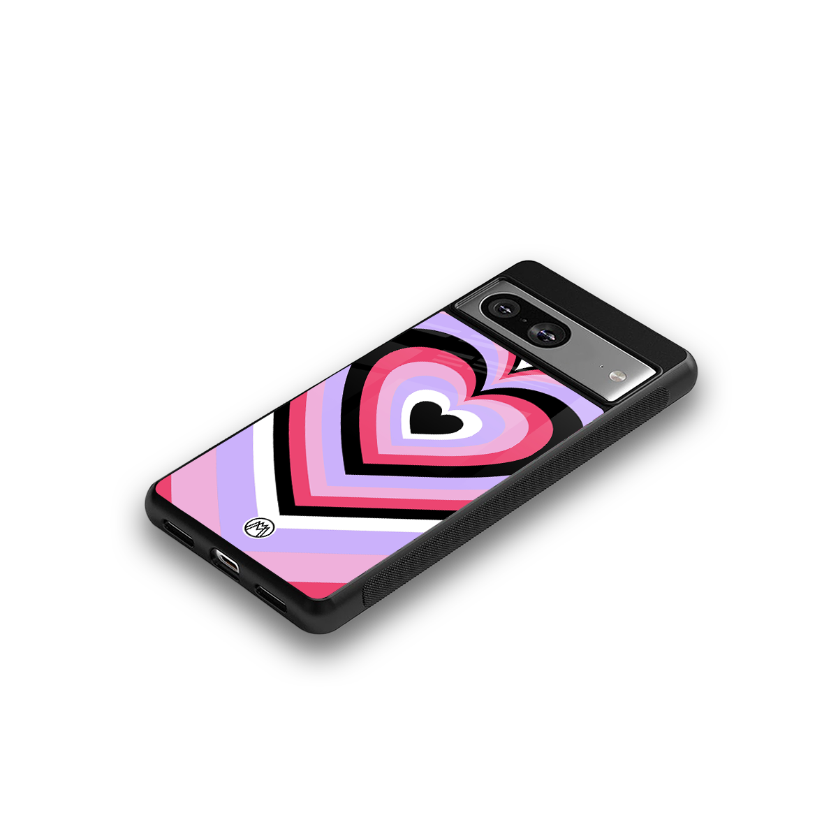 y2k pink hearts bubblegum edition back phone cover | glass case for Google Pixel 8