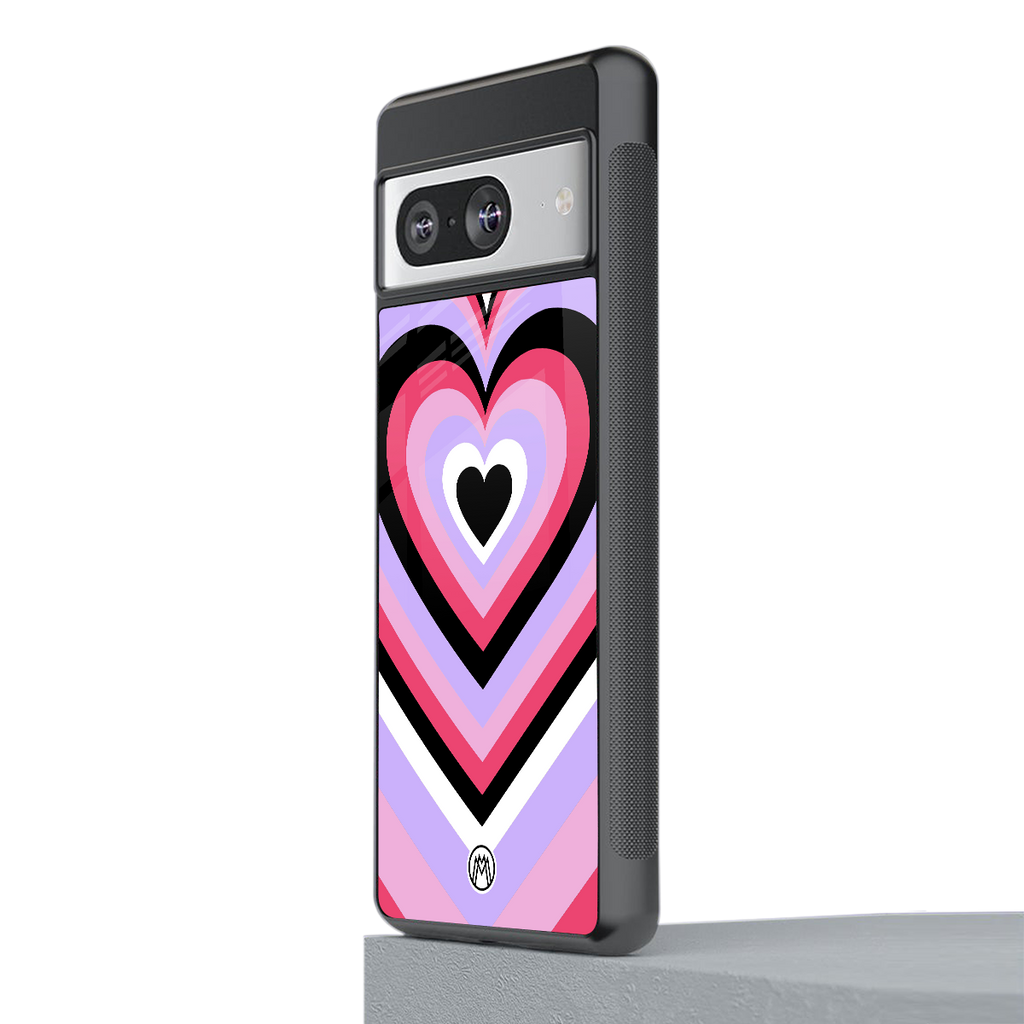 y2k pink hearts bubblegum edition back phone cover | glass case for Google Pixel 8