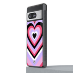 y2k pink hearts bubblegum edition back phone cover | glass case for Google Pixel 8