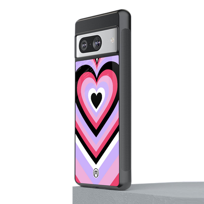 y2k pink hearts bubblegum edition back phone cover | glass case for Google Pixel 8