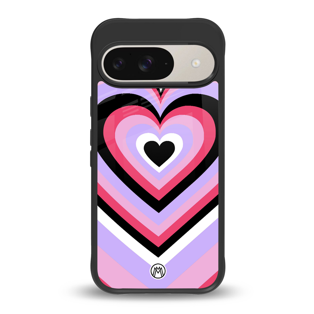 y2k pink hearts bubblegum edition back phone cover | glass case for google pixel 9
