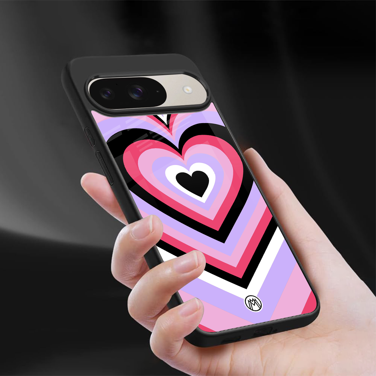 y2k pink hearts bubblegum edition back phone cover | glass case for google pixel 9