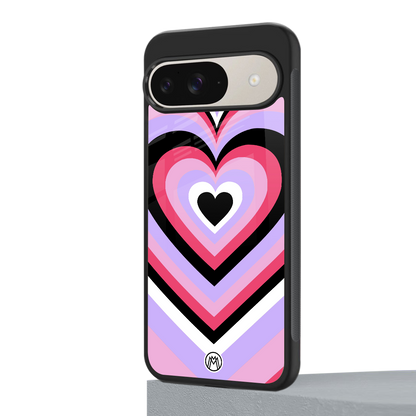 y2k pink hearts bubblegum edition back phone cover | glass case for google pixel 9