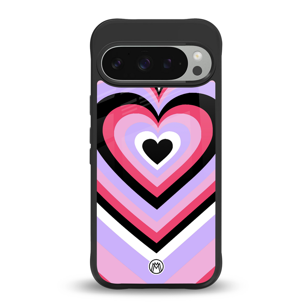y2k pink hearts bubblegum edition back phone cover | glass case for google pixel 9 pro xl