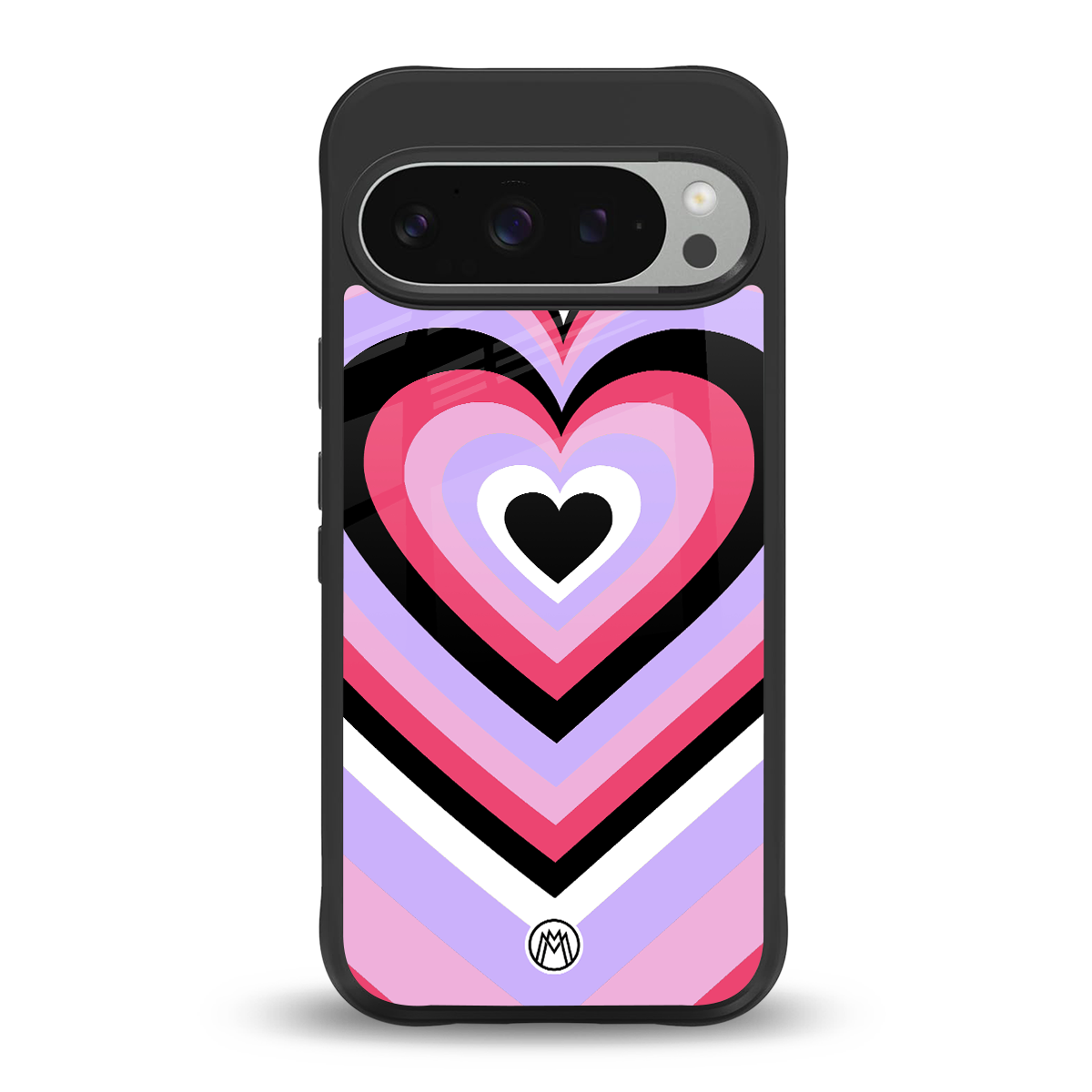y2k pink hearts bubblegum edition back phone cover | glass case for google pixel 9 pro xl