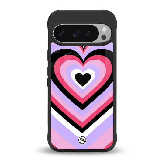 y2k pink hearts bubblegum edition back phone cover | glass case for google pixel 9 pro xl