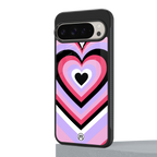y2k pink hearts bubblegum edition back phone cover | glass case for google pixel 9 pro