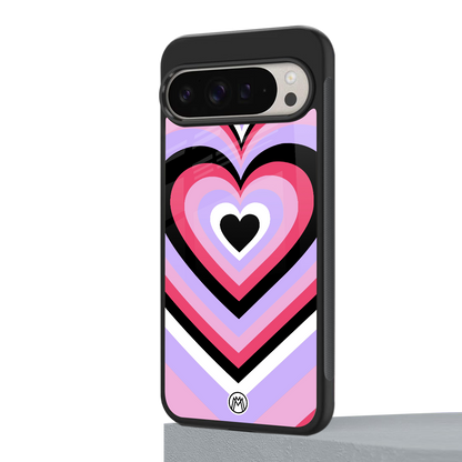 y2k pink hearts bubblegum edition back phone cover | glass case for google pixel 9 pro xl