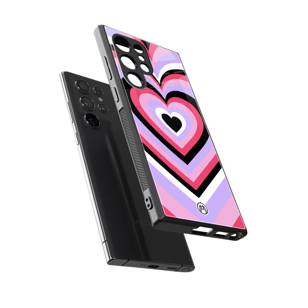 y2k pink hearts bubblegum edition back phone cover | glass case for samsung galaxy s23 ultra