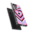y2k pink hearts bubblegum edition back phone cover | glass case for samsung galaxy s23 ultra