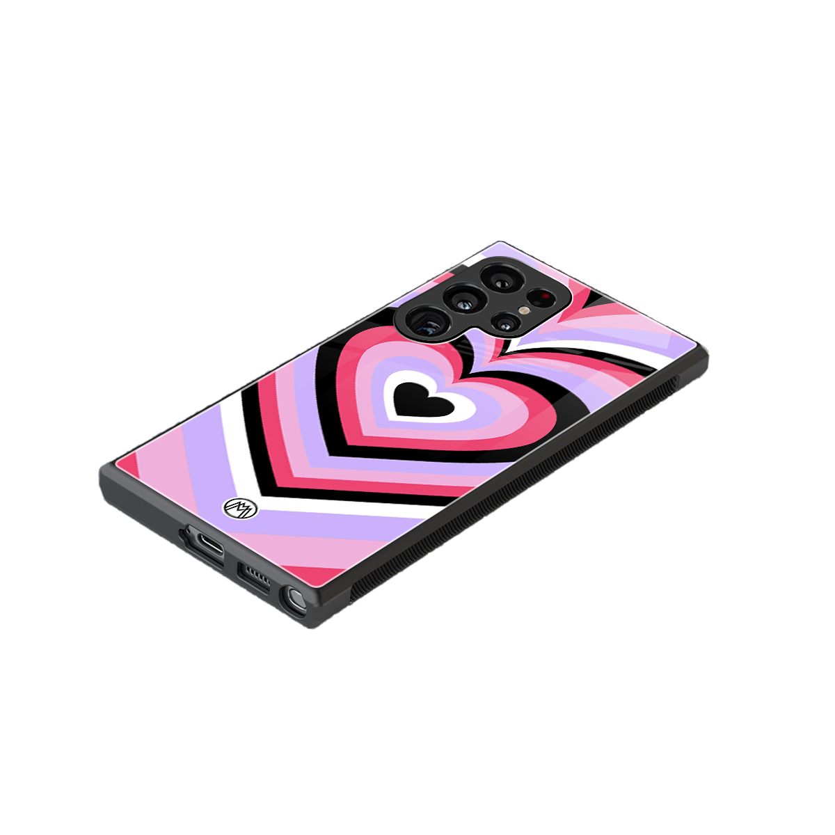 y2k pink hearts bubblegum edition back phone cover | glass case for samsung galaxy s24 ultra