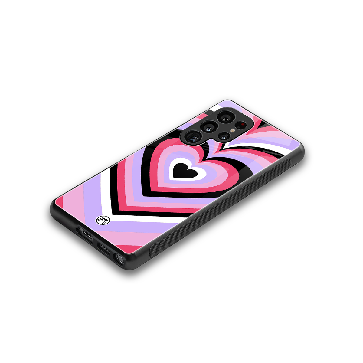 y2k pink hearts bubblegum edition back phone cover | glass case for samsung galaxy s25 ultra