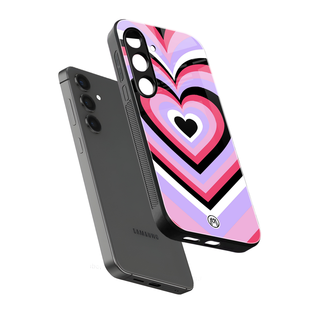 y2k pink hearts bubblegum edition back phone cover | glass case for samsung galaxy s24