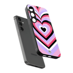 y2k pink hearts bubblegum edition back phone cover | glass case for samsung galaxy s24