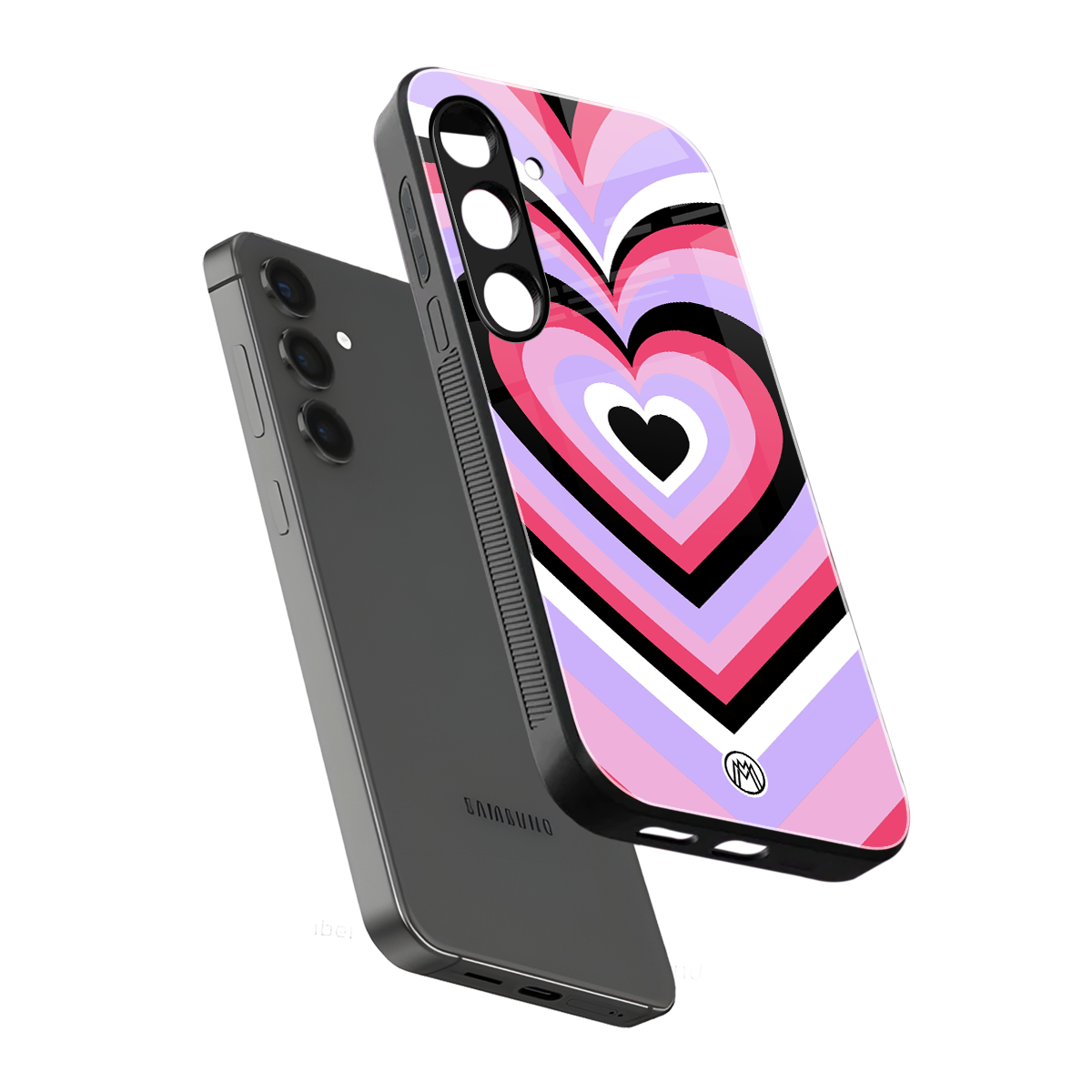 y2k pink hearts bubblegum edition back phone cover | glass case for samsung galaxy s24