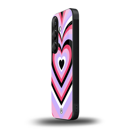 y2k pink hearts bubblegum edition back phone cover | glass case for samsung galaxy s24 plus