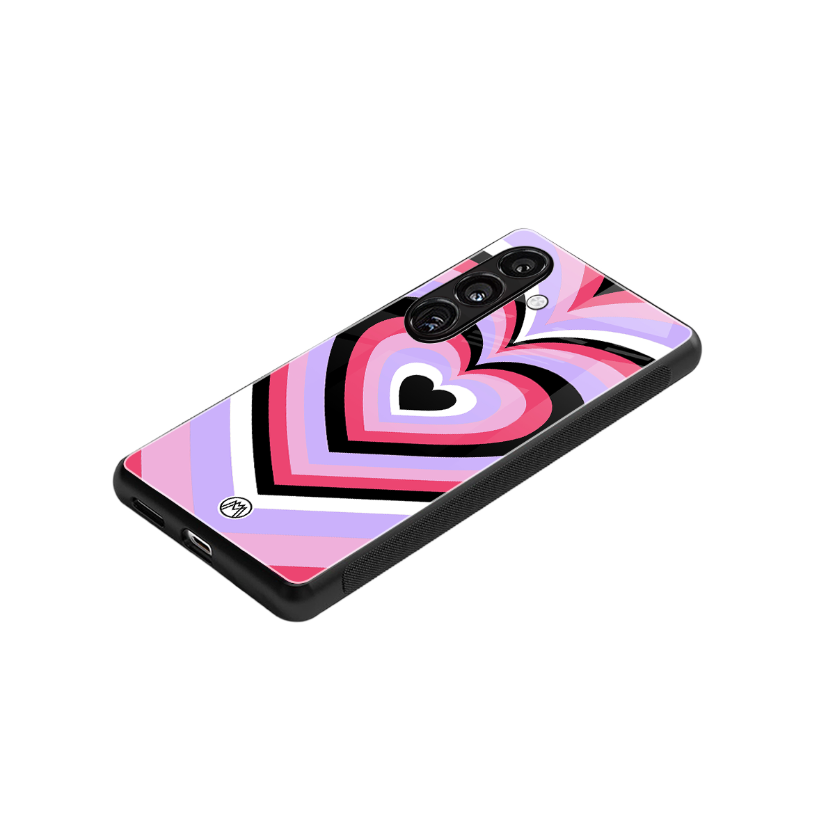 y2k pink hearts bubblegum edition back phone cover | glass case for samsung galaxy s24 plus