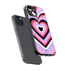 y2k pink hearts bubblegum edition back phone cover | glass case for iphone 14