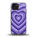 y2k purple hearts aesthetic back phone cover | glass case for iphone 13 mini