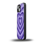 y2k purple hearts aesthetic back phone cover | glass case for iphone 13 mini