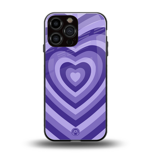 y2k purple hearts aesthetic back phone cover | glass case for iphone 13 pro max