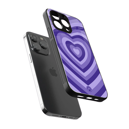 y2k purple hearts aesthetic back phone cover | glass case for iphone 13 pro max