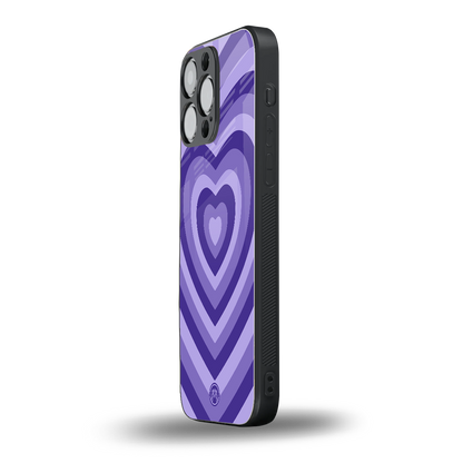 y2k purple hearts aesthetic back phone cover | glass case for iphone 13 pro max