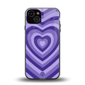 y2k purple hearts aesthetic back phone cover | glass case for iphone 13