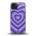 y2k purple hearts aesthetic back phone cover | glass case for iphone 15