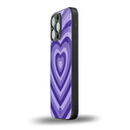 y2k purple hearts aesthetic back phone cover | glass case for iphone 16 pro max