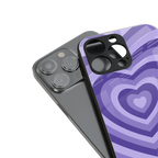 y2k purple hearts aesthetic back phone cover | glass case for iphone 13 pro max
