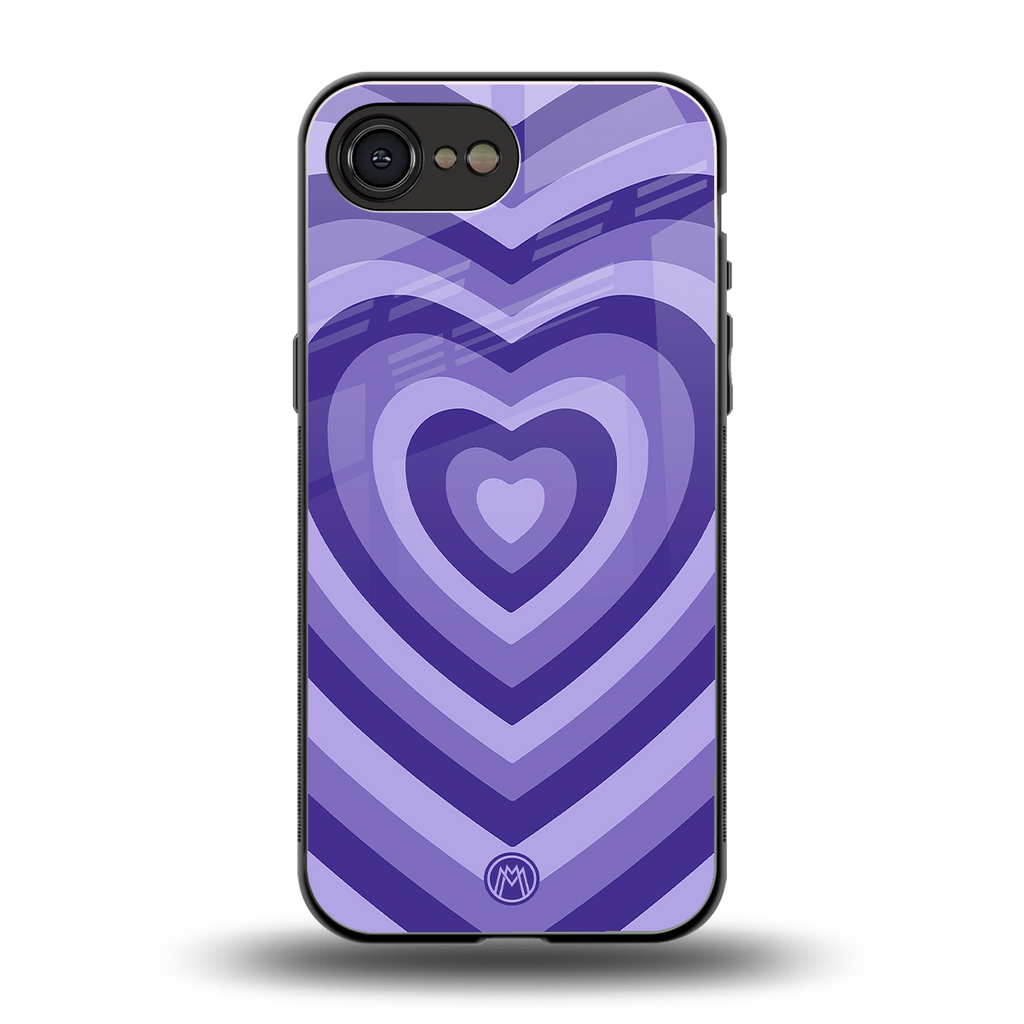 y2k purple hearts aesthetic back phone cover | glass case for iphone 16e