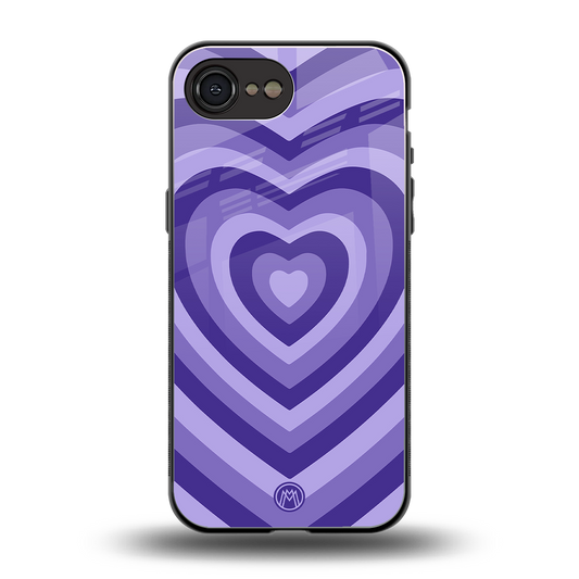 y2k purple hearts aesthetic back phone cover | glass case for iphone 16e