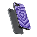 y2k purple hearts aesthetic back phone cover | glass case for iphone 16e