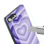 y2k purple hearts aesthetic back phone cover | glass case for iphone 16e
