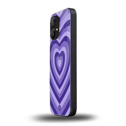 y2k purple hearts aesthetic back phone cover | glass case for nothing phone 1
