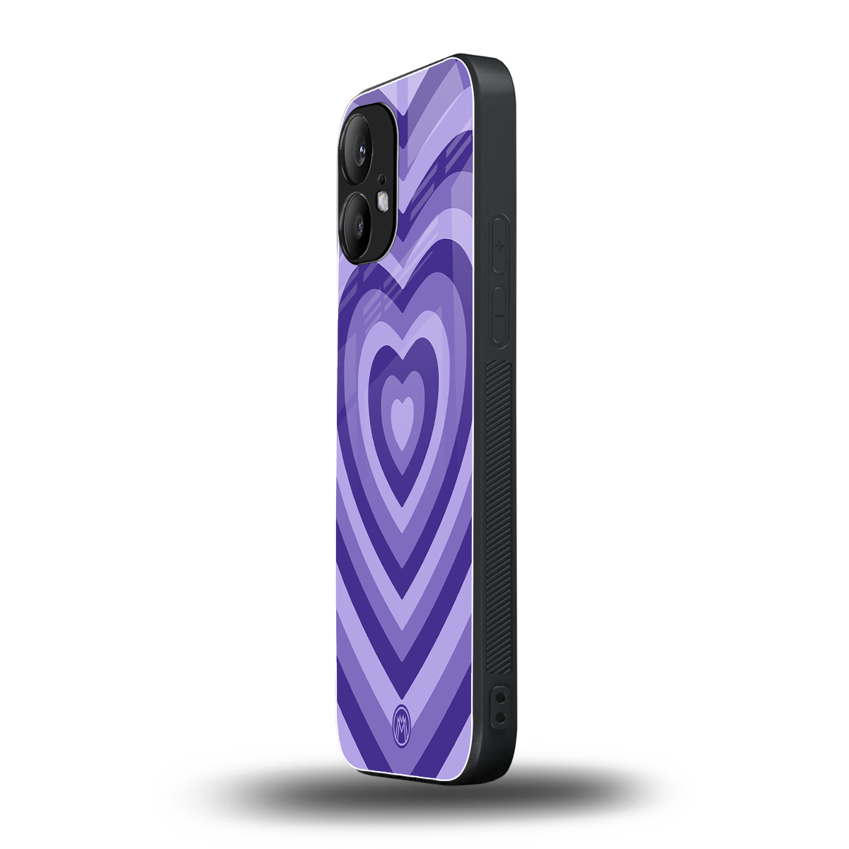 y2k purple hearts aesthetic back phone cover | glass case for nothing phone 2