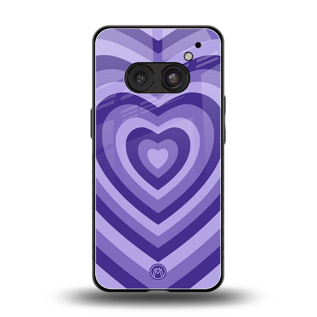 y2k purple hearts aesthetic back phone cover | glass case for nothing phone 2a