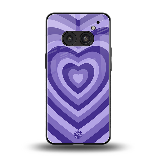 y2k purple hearts aesthetic back phone cover | glass case for nothing phone 2a